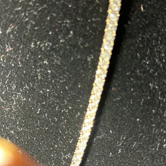 DIAMOND TENNIS NECKLACE WITH DIAMOND PENDANT - Picture 4 of 4